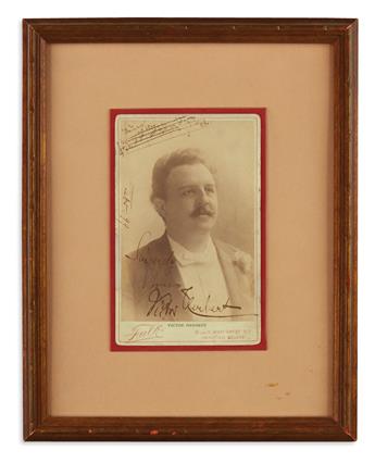 HERBERT, VICTOR. Photograph Signed and Inscribed, Sincerely / Yours, with an Autograph Musical Quotation,
